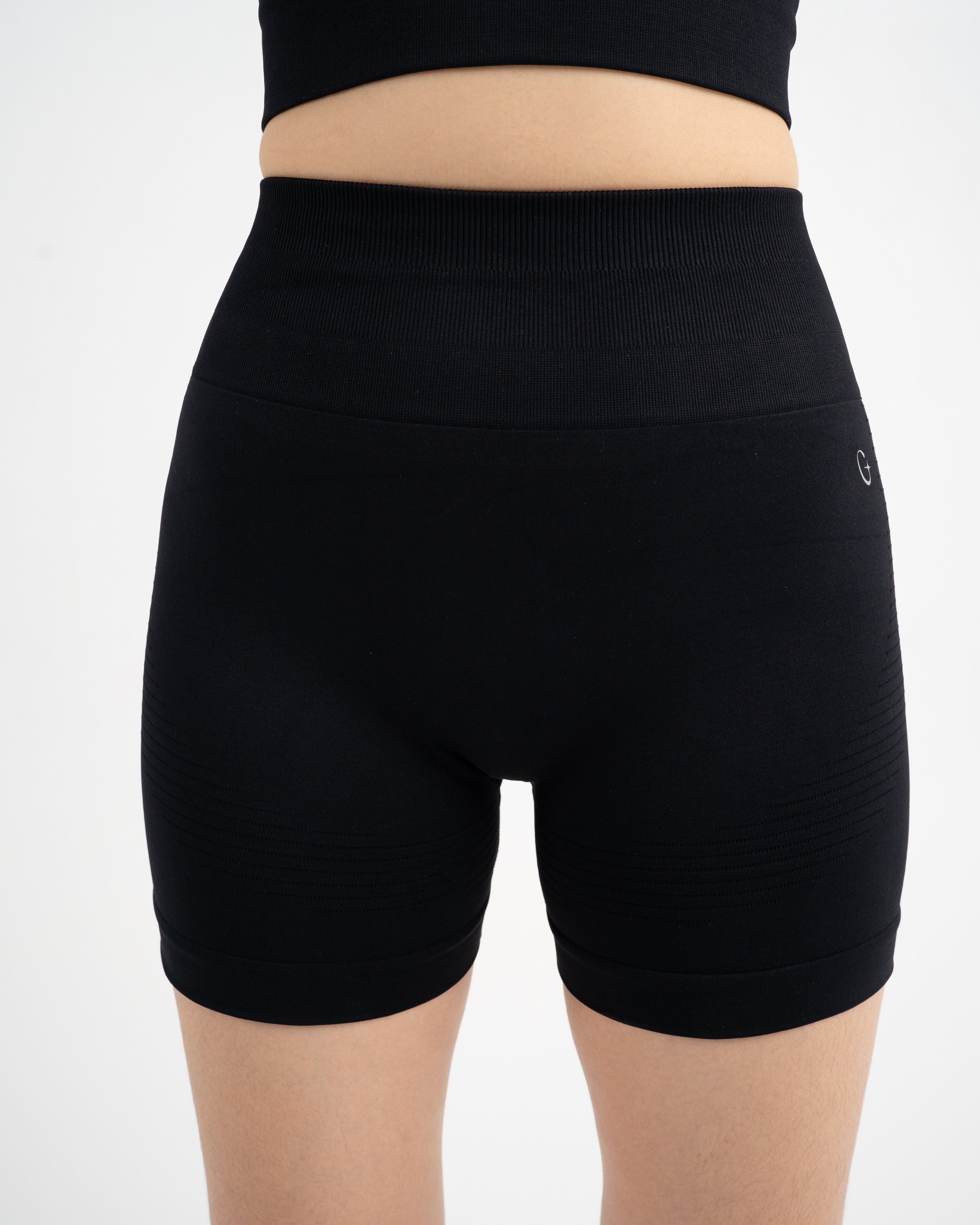 Black Scrunch Shorts