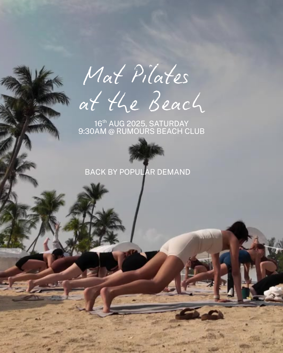 Gleam at Rumours : Mat Pilates at the Beach