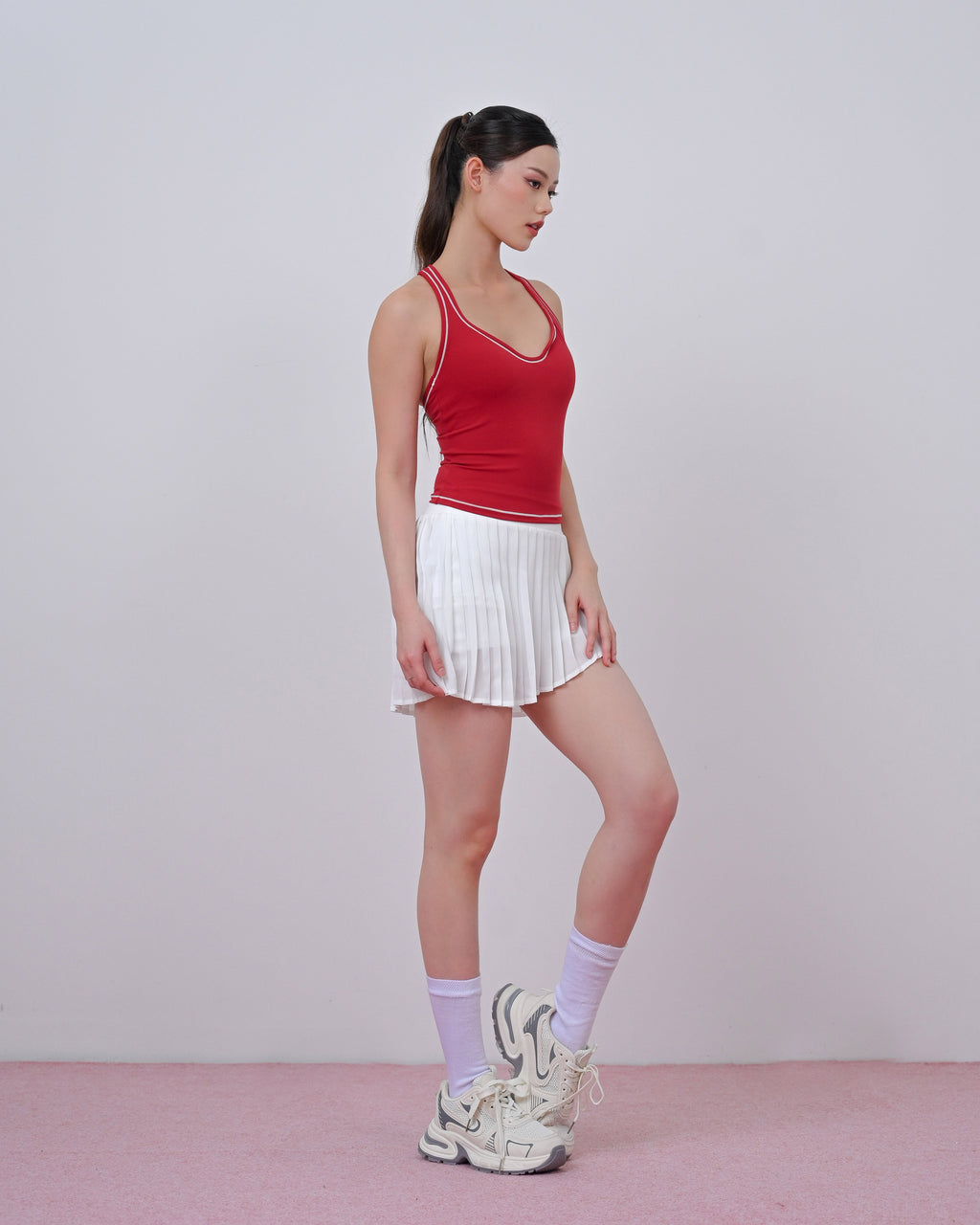 Cherry Contour Racerback Bra Tank