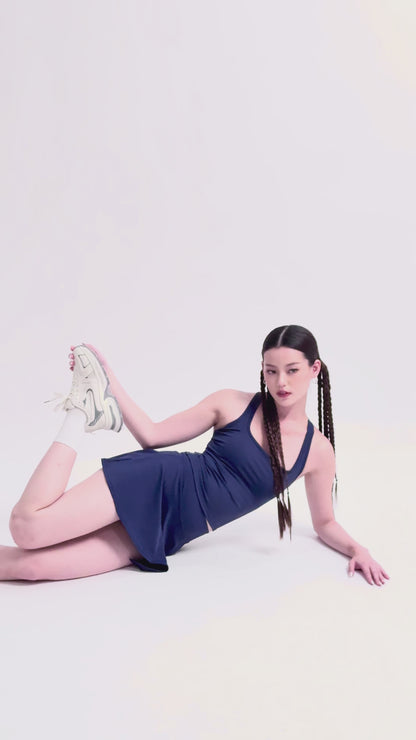 Navy Racerback Bra Tank